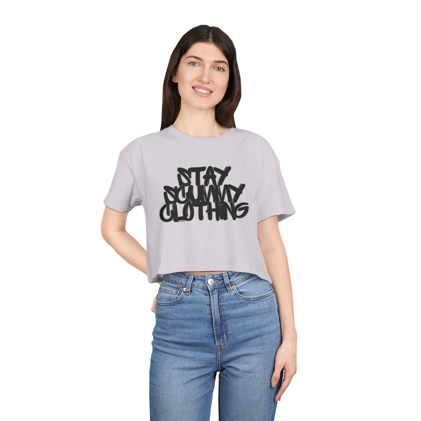 Stay Scummy Clothing logo crop tee