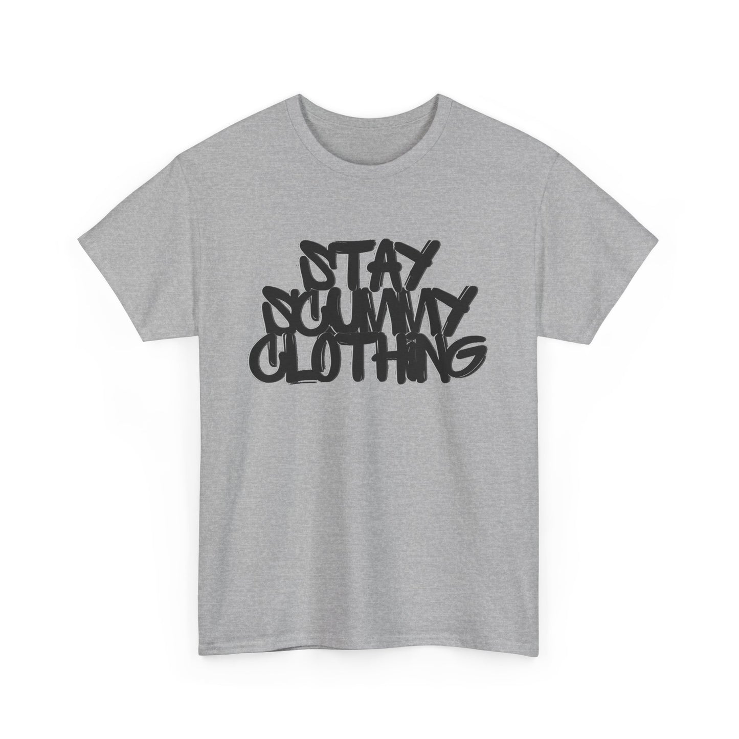 Stay Scummy Clothing black logo tee