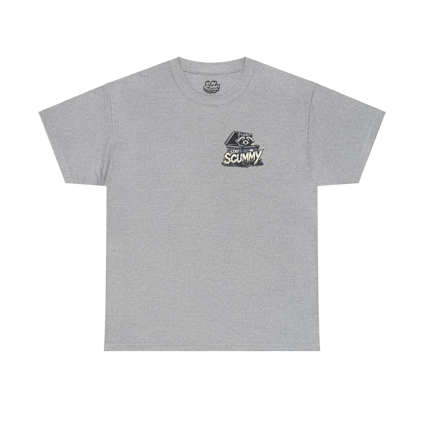 Unisex Tee - Stay Scummy trash panda logo