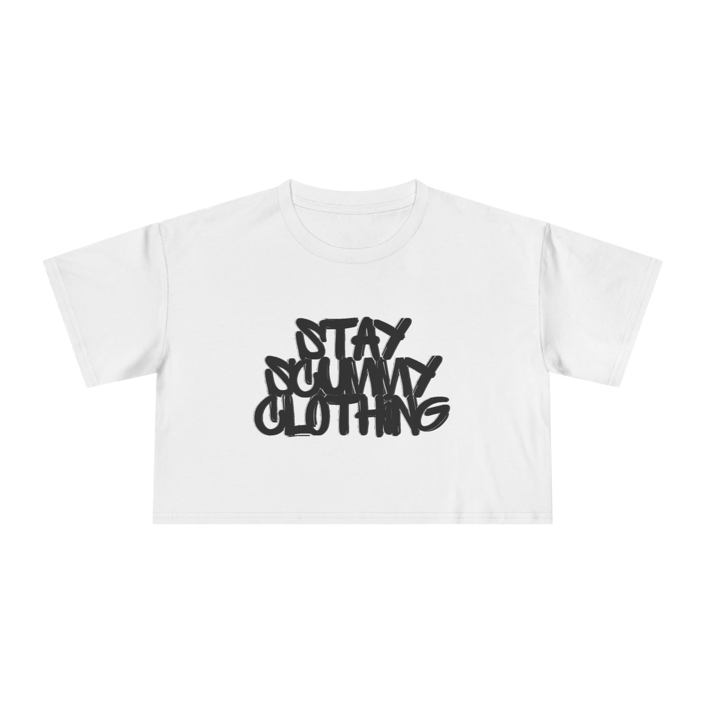 Stay Scummy Clothing logo crop tee