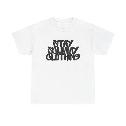 Stay Scummy Clothing black logo tee
