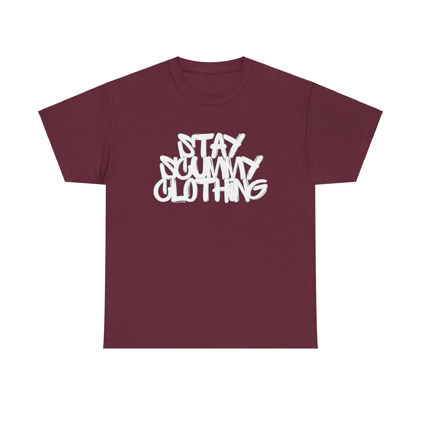 Stay Scummy Clothing white logo
