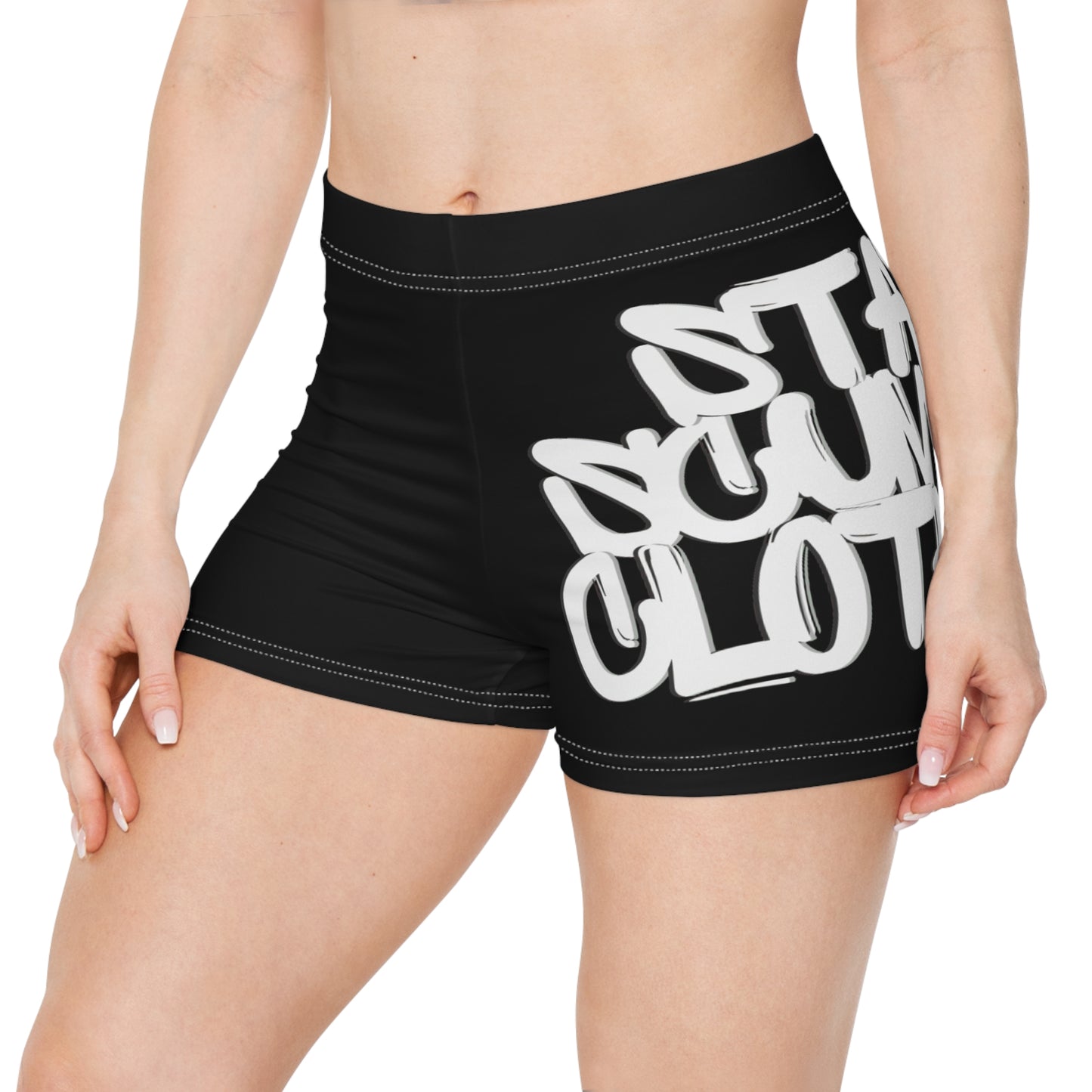 White Logo Women's Stay Scummy Shorts