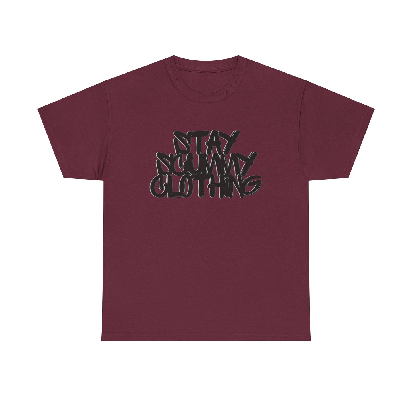 Stay Scummy Clothing black logo tee